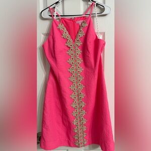 Lilly Pulitzer Pink and Gold Dress